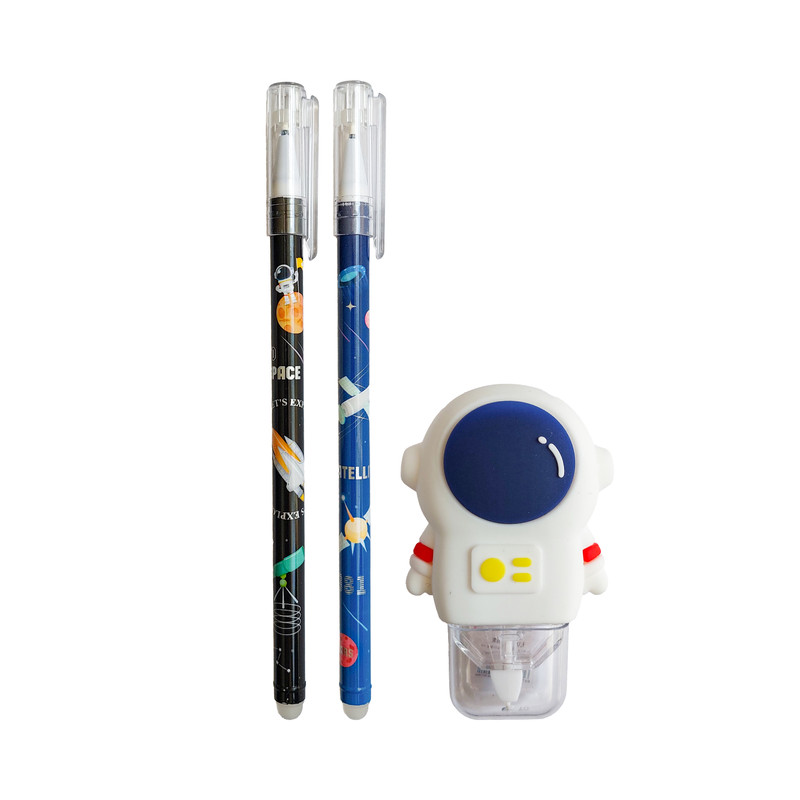 غلط گیر نواری مدل فضایی طرح فضانورد به همراه خودکار پاک کن دار کد 8004 بسته 3 عددی