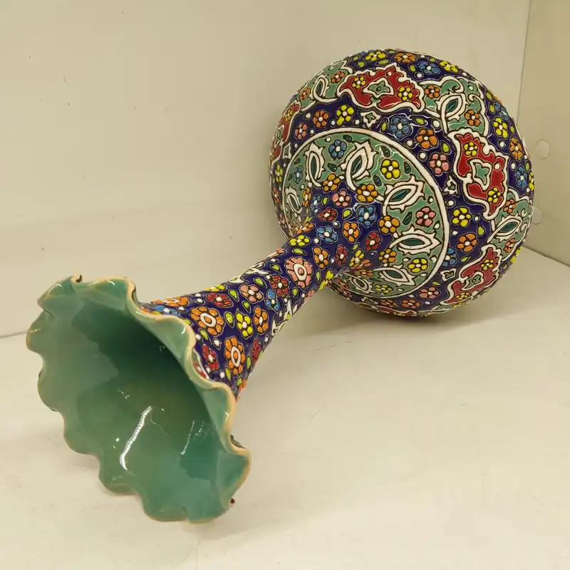 گلدان میناکاری مدل ترنج کد 30