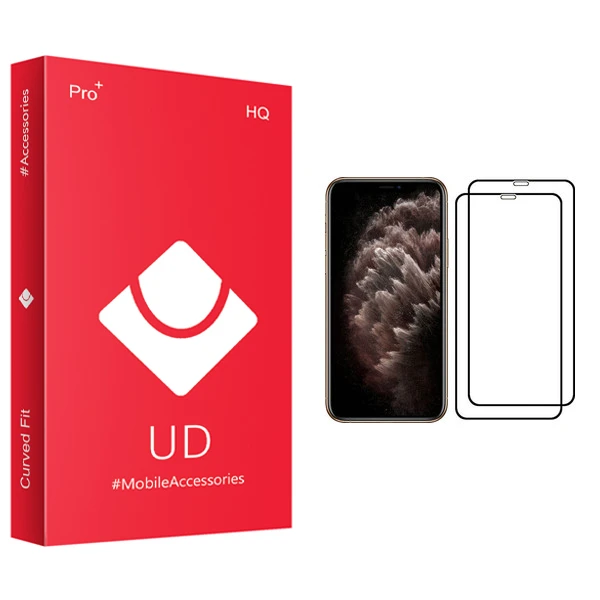 محافظ صفحه نمایش یو دی مدل HQ مناسب برای گوشی موبایل اپل iPhone 11 Pro Max بسته 2 عددی