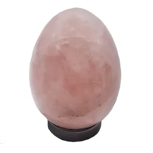 سنگ راف مدل تخم مرغ رز کوارتز کد 13