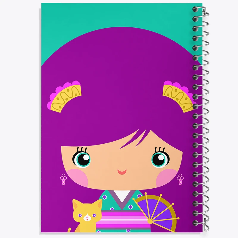 دفتر شطرنجی 50 برگ خندالو مدل دخترانه کد N766