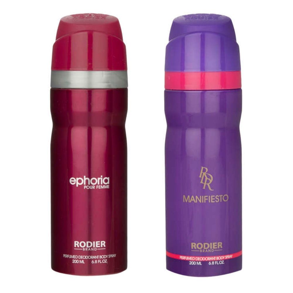 اسپری بدن زنانه رودیر مدل EM حجم 200 میلی لیتر مجموعه 2 عددی - - 2