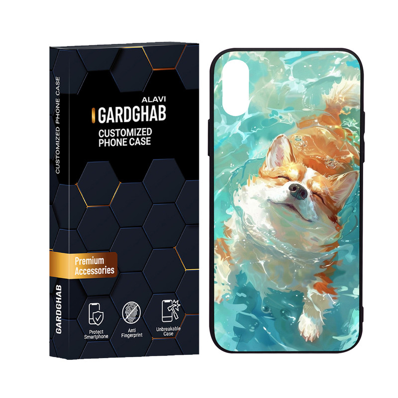 کاور گارد قاب علوی مدل دورژله پشت گلس حیوانات  مناسب برای گوشی موبایل اپل iPhone X / XS