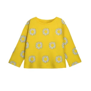 تی شرت آستین بلند دخترانه جی بی جو مدل گل کد 70022Y