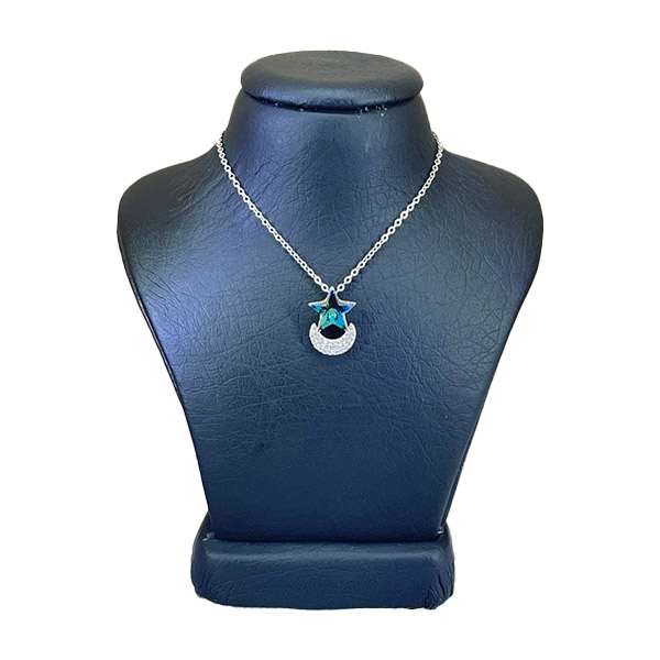 گردنبند نقره زنانه سواروسکی مدل ماه و ستاره کد 3247