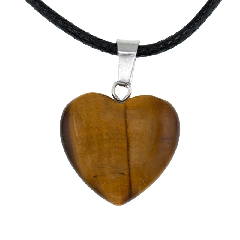 گردنبند زنانه برانت طرح سنگ چشم ببر قلبی