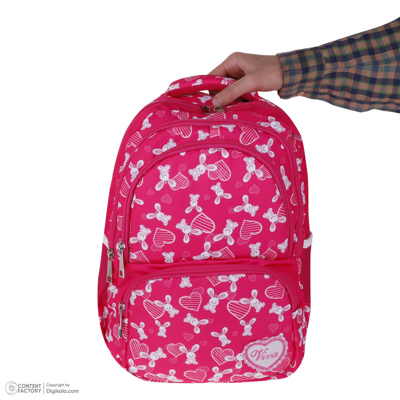 کوله پشتی طرح قلب مدل خرگوش به همراه جامدادی