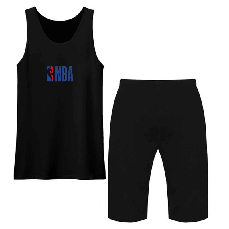 ست تاپ و شلوارک ورزشی مردانه مدل NBA رنگ مشکی