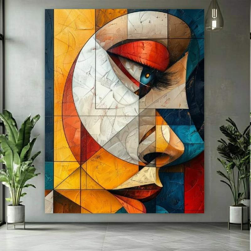 پوستر طرح پرتره انتزاعی مدل کوبیسم کد BK24474