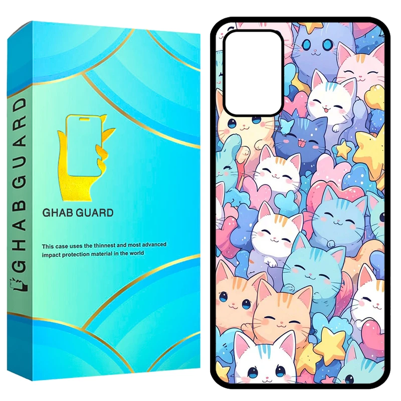 کاور قاب گارد طرح گربه مدل GCHPA324 مناسب برای گوشی موبایل سامسونگ Galaxy A32 4G 