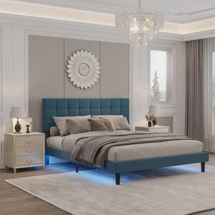 تخت خواب دو نفره مدل شقایق سایز 200x160 سانتی متر