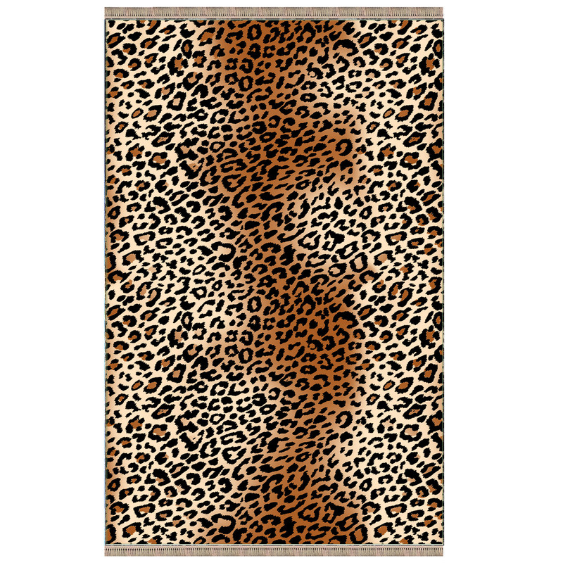 فرش پارچه ای مدل ترمزدار طرح پلنگی کد 11316 فرش پارچه ای مدل ترمزدار طرح پلنگی کد 11316