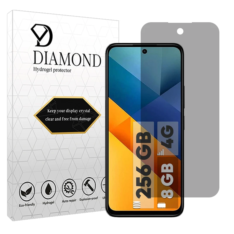 محافظ صفحه نمایش حریم شخصی دیاموند مدل Tough مناسب برای گوشی موبایل شیائومی Poco M6 4G