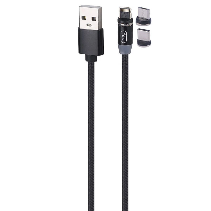 کابل تبدیل USB به microUSB / USB-C / لایتنینگ کد MAGNETI طول 1 متر