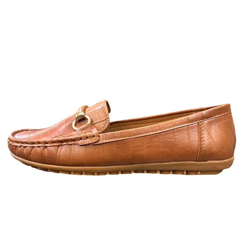 کفش کالج زنانه مکس مدل Textured Slip-On Moccasins With Metallic Accen کفش کالج زنانه مکس مدل Textured Slip-On Moccasins With Metallic Accen