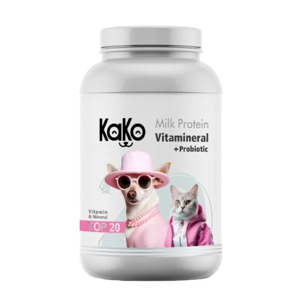 پودر سگ و گربه کاکو مدل پروبیوتیک ویتامینرال وزن 200 گرم