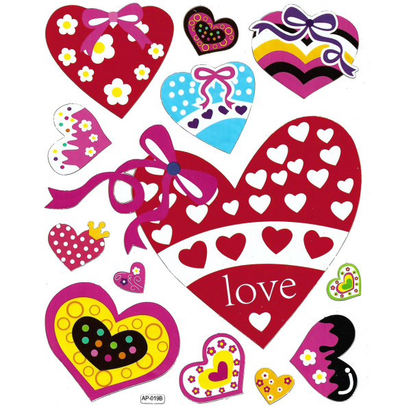 برچسب طرح قلب مدل love - A 019