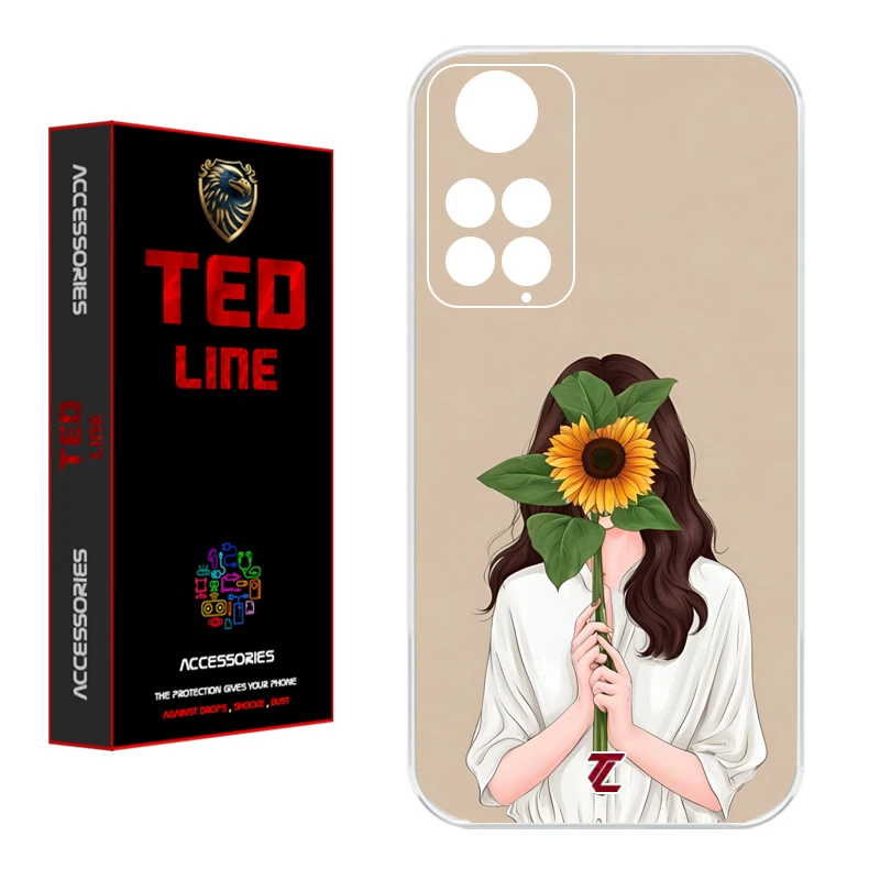 کاور تدلاین طرح دختر آفتابگردان کد 1153 مناسب برای گوشی موبایل شیائومی Redmi Note 11 4G / Note 11S