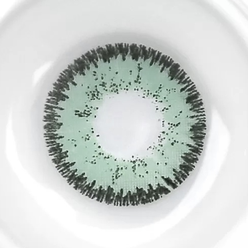 لنز چشم کوینز توینز مدل فصلی رنگ سبز روشن دور دار