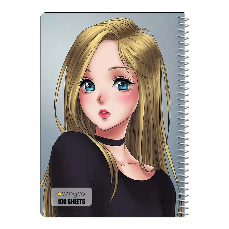 دفتر شطرنجی 100 برگ سیمی کارنیکا طرح دخترانه کیوت Girly Cute کد 43617