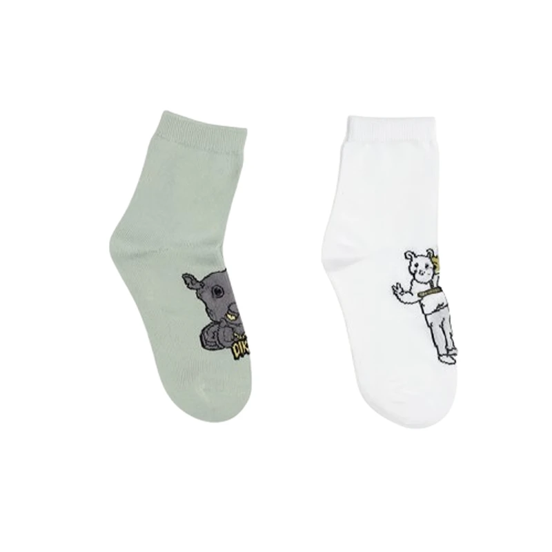 جوراب ساق بلند بچگانه مدل ۶۰۰ مجموعه دو عددی 