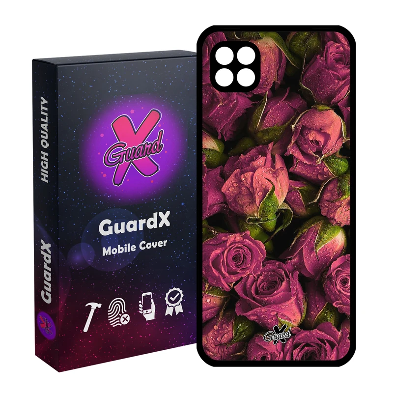کاور گارد ایکس طرح Flower مدل Glass10006 مناسب برای گوشی موبایل سامسونگ Galaxy A22 5G