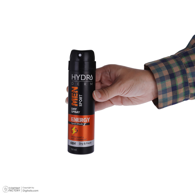 اسپری ضد تعریق مردانه هیدرودرم مدل Energy حجم 150 میلی لیتر