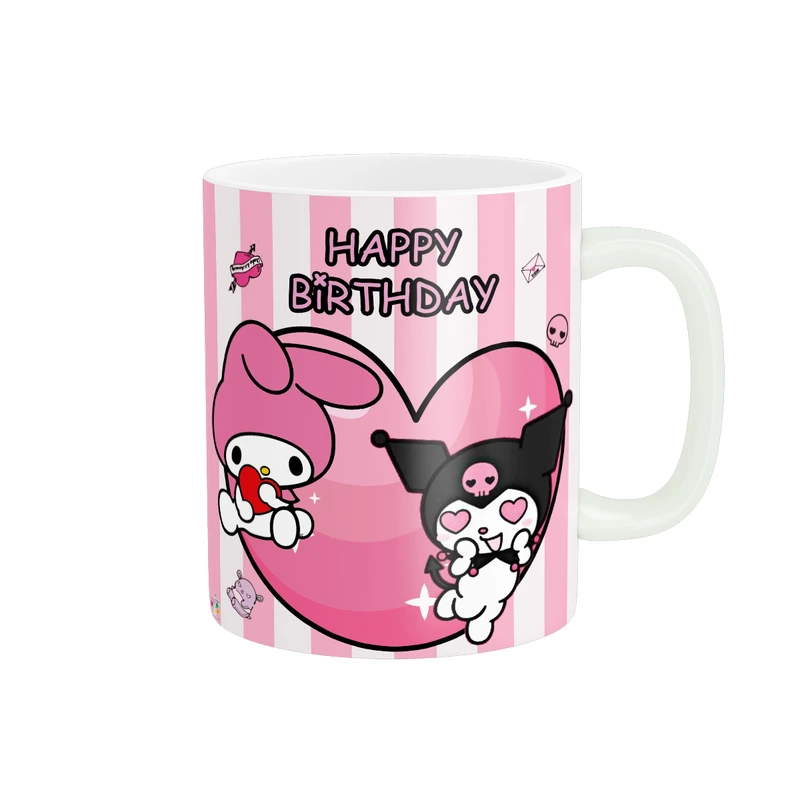 ماگ پاد آفرین مدل کارتونی عروسکی طرح کرومی و ملودی دخترونه ترند کد p10790