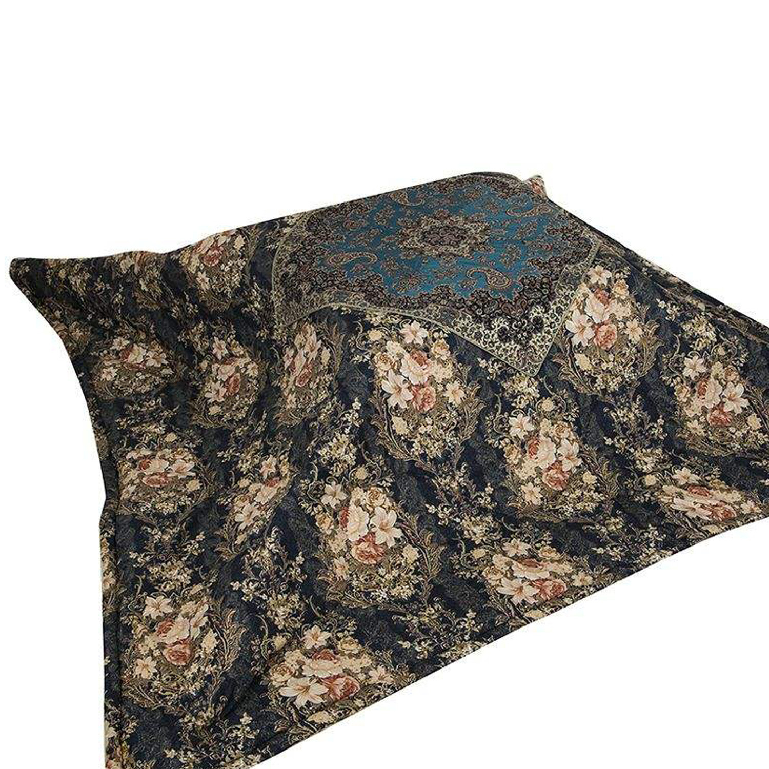 لحاف کرسی سندس مدل دارلین پشمی کد F997 سایز 300x300 سانتی متر