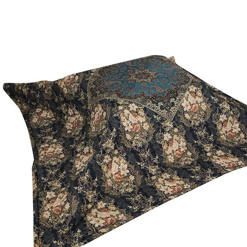 لحاف کرسی سندس مدل دارلین پشمی کد F998 سایز 350x350 سانتی متر