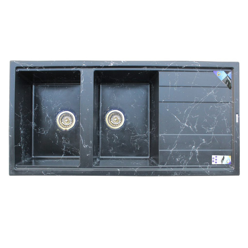 سینک ظرفشویی گرانیت مدل 214DENIZ BLACK-WA توکار