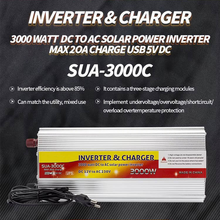 اینورتر و شارژر مدل SUA-3000C ظرفیت 3000 وات