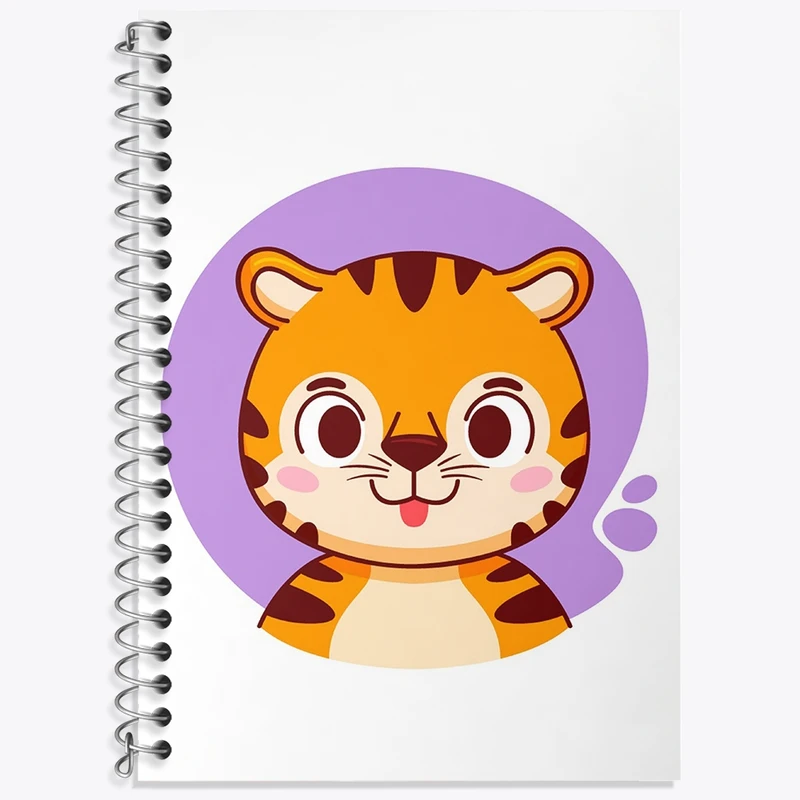 دفتر لغت 50 برگ خندالو طرح ببر حیوانات بامزه کد 37153