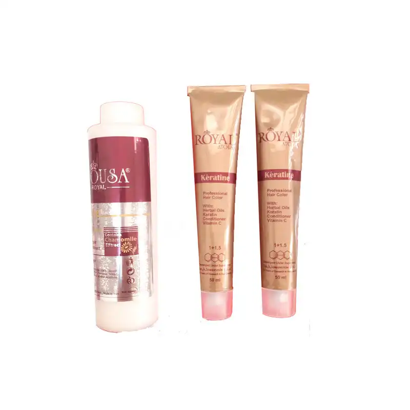 کیت رنگ مو آتوسا رویال شماره C8 حجم 100 میلی لیتر رنگ بلوند دودی خیلی روشن