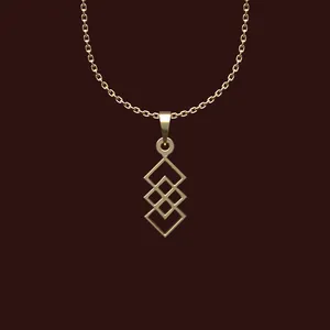 گردنبند طلا 18 عیار زنانه مدوپد مدل اشک کد X2-1-1098