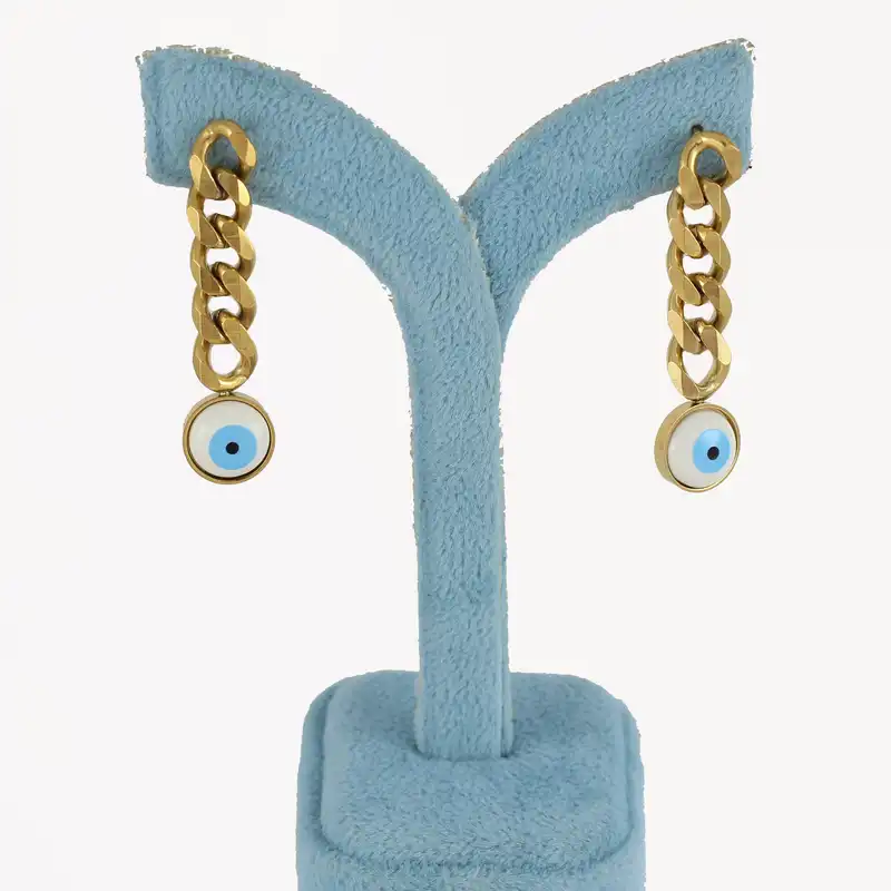 گوشواره زنانه مدل چشم نظر کد CC227