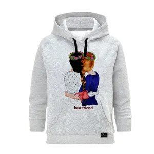 هودی زنانه مدل FRIEND  کد J24 رنگ طوسی