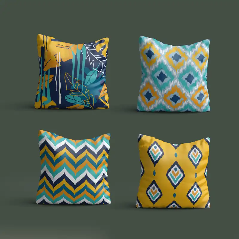 کاور کوسن طرح پاییزه کد PA101 بسته 4 عددی به همراه رانر