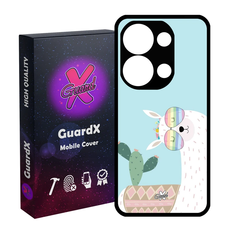 کاور گارد ایکس طرح لاما مدل Glass10644 مناسب برای گوشی موبایل شیائومی Poco X6 5G / Note 13 Pro 5G