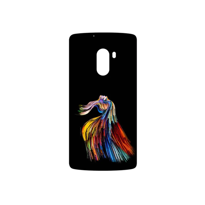 برچسب پوششی ماهوت مدل Rainbow Hair Digital Art مناسب برای گوشی موبایل لنوو A7010