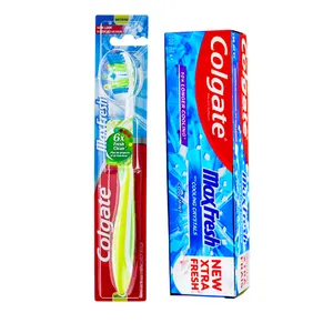 مسواک کلگیت مدل max fresh با برس متوسط به همراه خمیر دندان کلگیت مدل Max fresh حجم 100 میلی لیتر