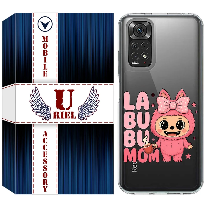 کاور یوریل مدل Clear کد 136 طرح لبوبو Labubu مناسب برای گوشی موبایل شیائومی Redmi Note 11 4G / Note 11S