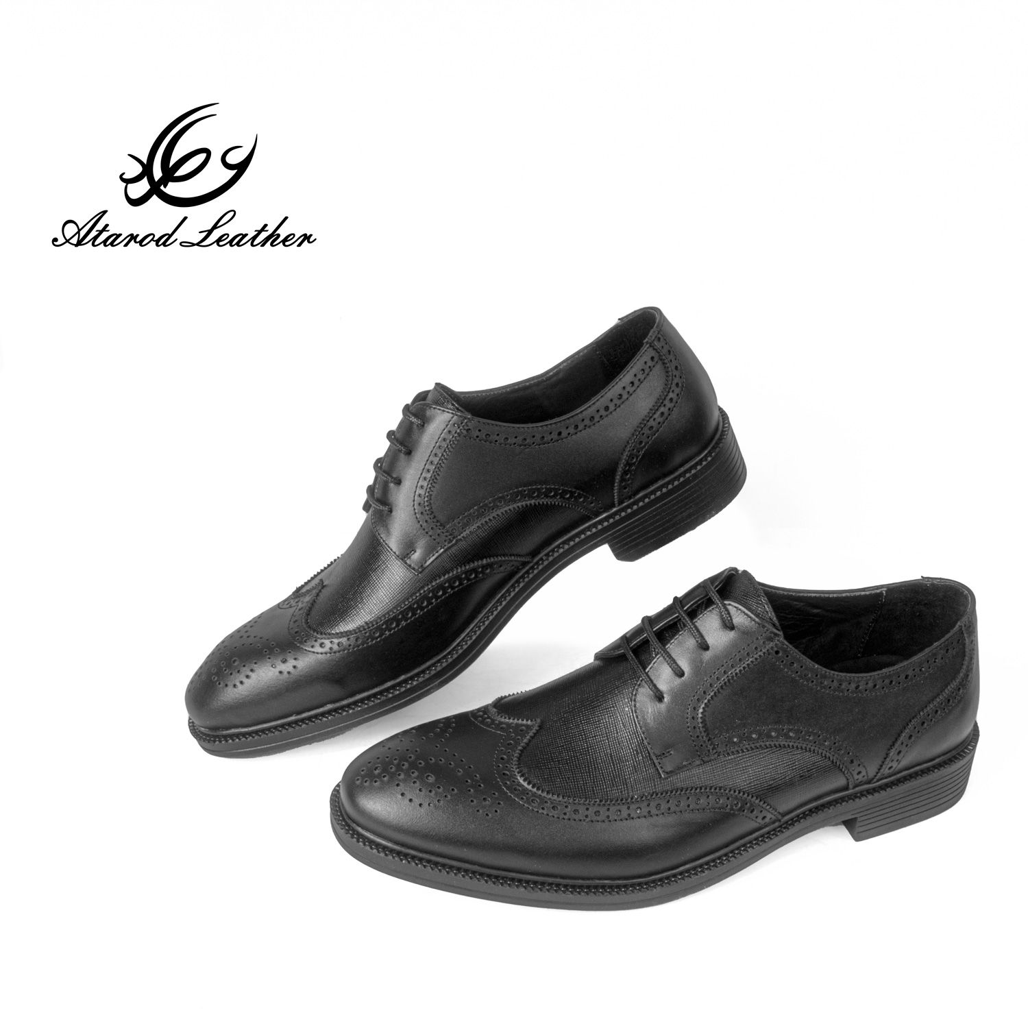 کفش مردانه چرم عطارد مدل چرم طبیعی کد SH222 -  - 7