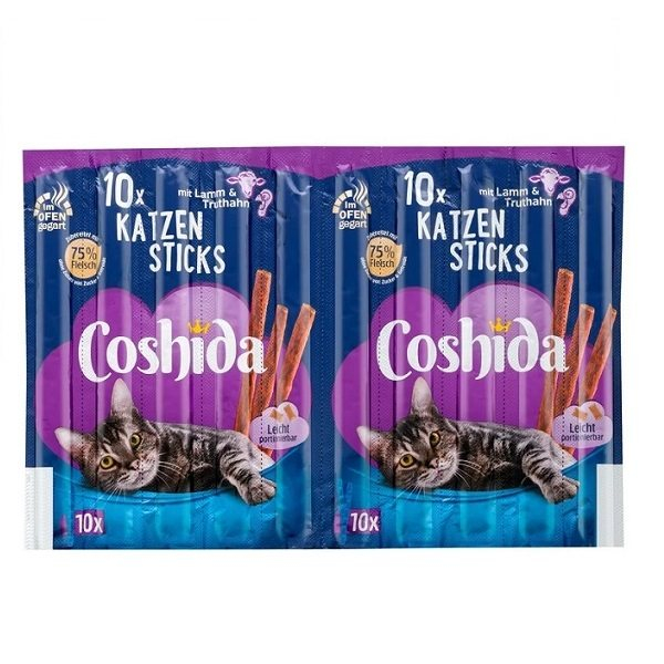 تشویقی گربه کوشیدا مدل Mit Lamm & Truthahn وزن 25 گرم بسته 5 عددی