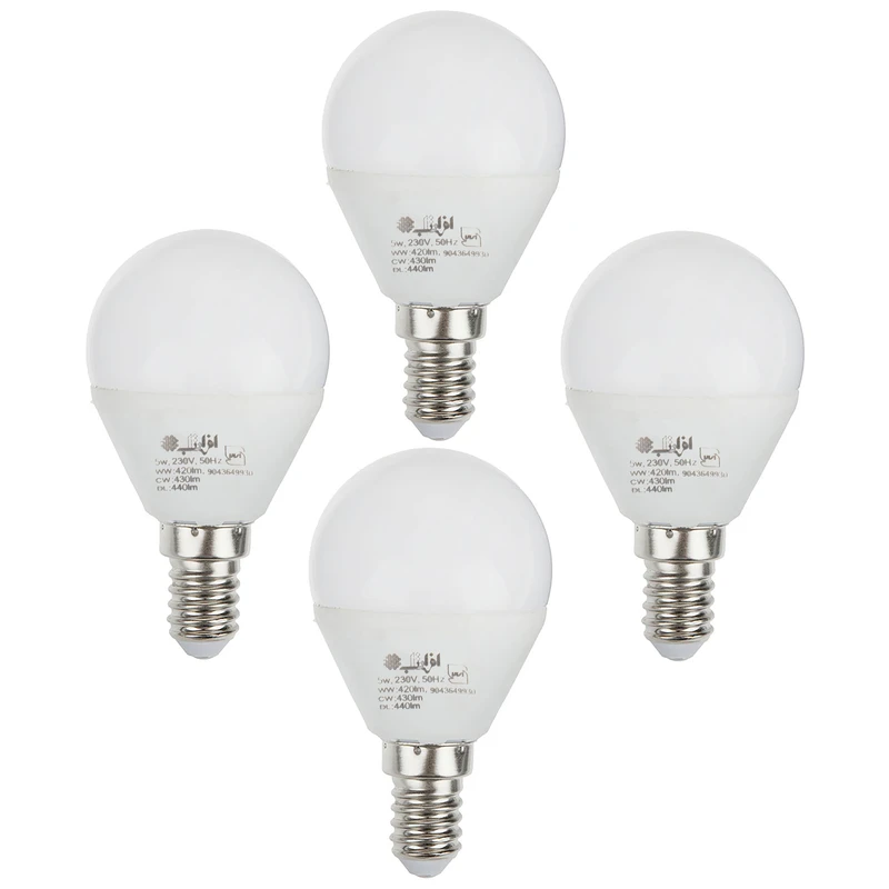لامپ ال ای دی 5 وات افراتاب مدل AF-G45-5W پایه E14 بسته 4 عددی