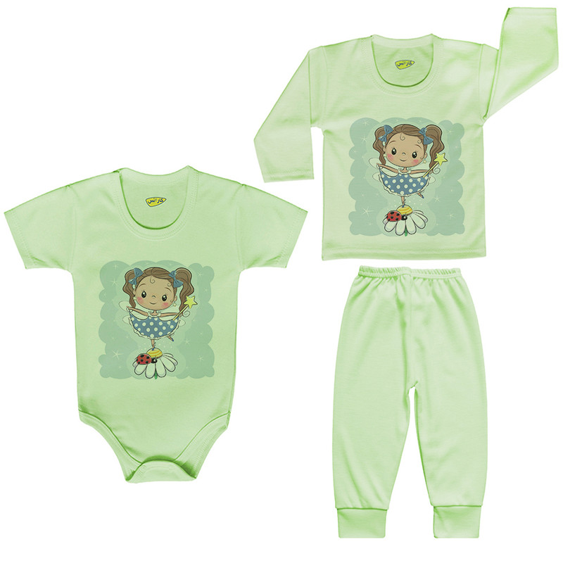 ست 3 تکه لباس نوزادی کارانس مدل PRSG-3136