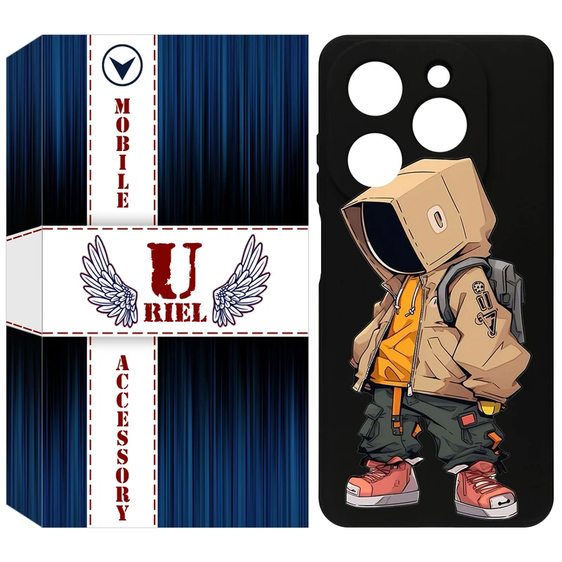 کاور یوریل مدل KSH کد 39 طرح پسر مناسب برای گوشی موبایل تکنو Spark 20 / Spark Go 2024