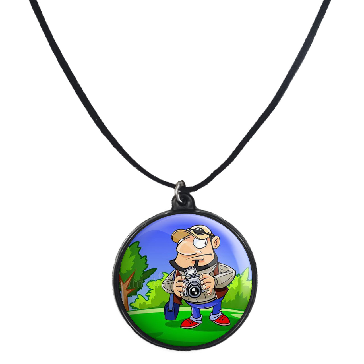 گردنبند پرمانه طرح عکاس کد pmb.12700 مدل دو طرفه