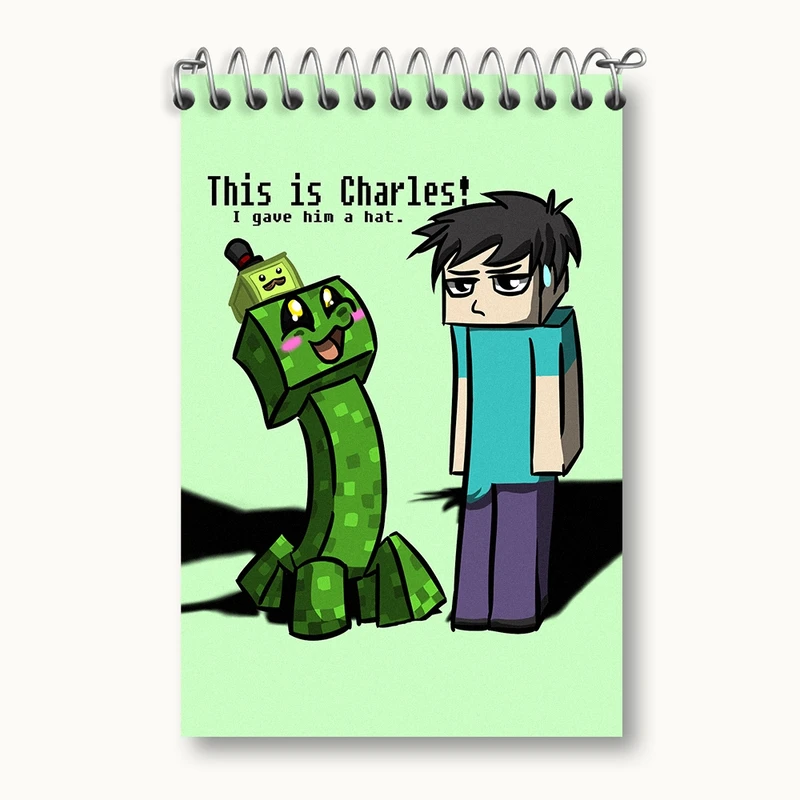 دفتر یادداشت 50 برگ خندالو مدل ماینکرافت (Minecraft) کد F1666