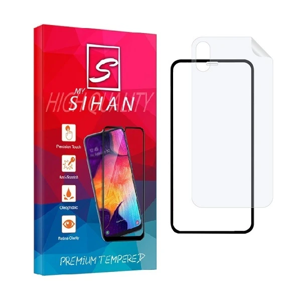 محافظ صفحه نمایش مای سیحان مدل 2FN مناسب برای گوشی موبایل اپل iPhone XS Max به همراه محافظ پشت گوشی